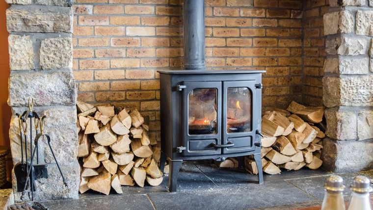 a stove fire and double wall chimney